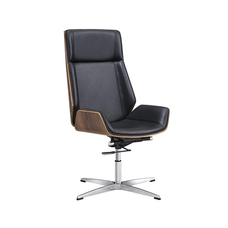 Modern Fixed Arms Managers Chair Height-adjustable Swivel Ergonomic Executive Chair