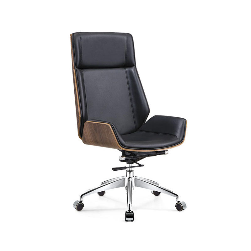 Modern Fixed Arms Managers Chair Height-adjustable Swivel Ergonomic Executive Chair