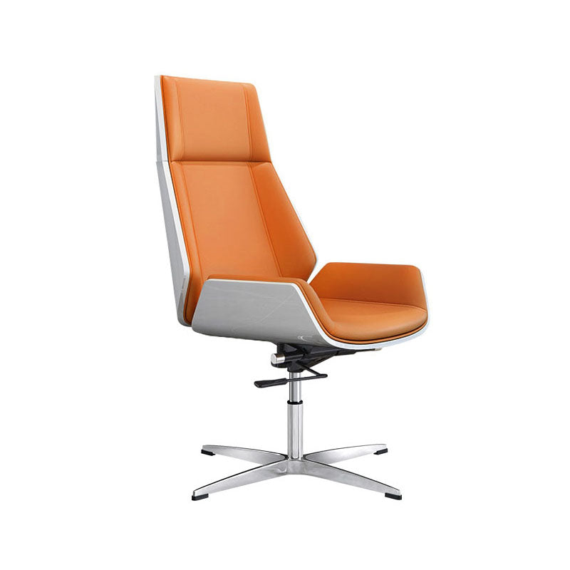 Modern Fixed Arms Managers Chair Height-adjustable Swivel Ergonomic Executive Chair