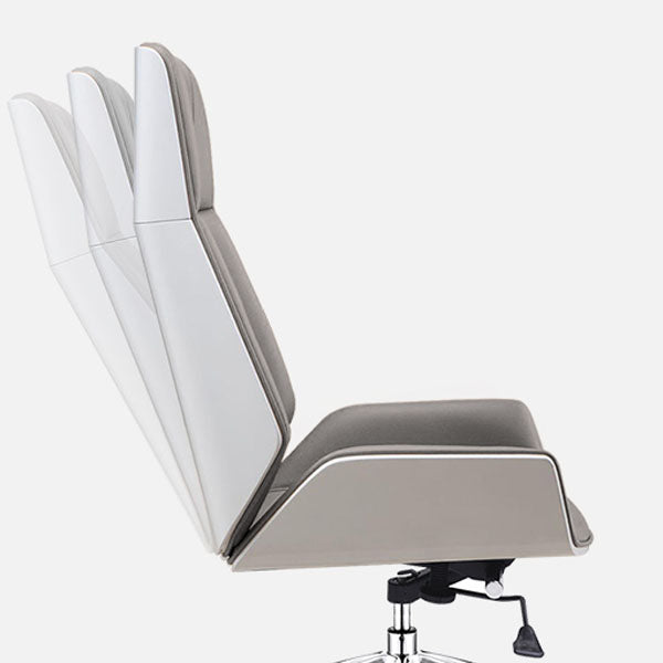 Modern Fixed Arms Managers Chair Height-adjustable Swivel Ergonomic Executive Chair