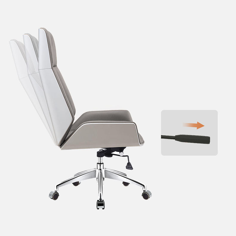 Modern Fixed Arms Managers Chair Height-adjustable Swivel Ergonomic Executive Chair