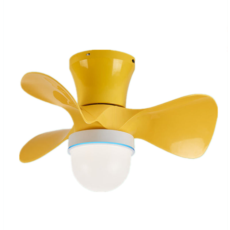 Chlidren Ceiling Fan Light LED Ceiling Mount Lamp with Silica Gel Shade for Kid's Room