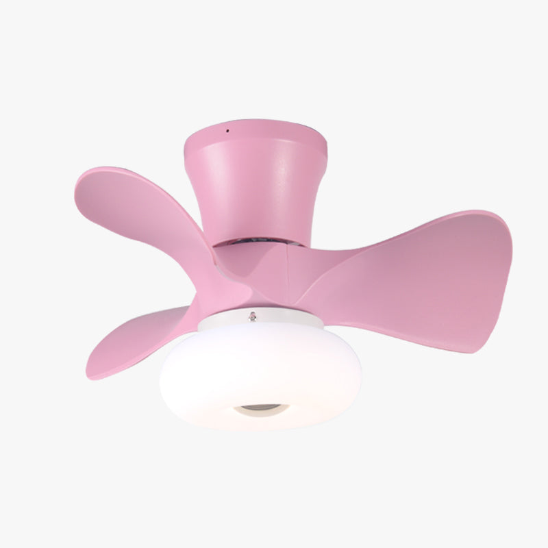 Chlidren Ceiling Fan Light LED Ceiling Mount Lamp with Silica Gel Shade for Kid's Room