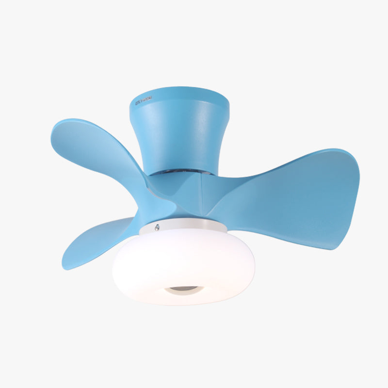 Chlidren Ceiling Fan Light LED Ceiling Mount Lamp with Silica Gel Shade for Kid's Room