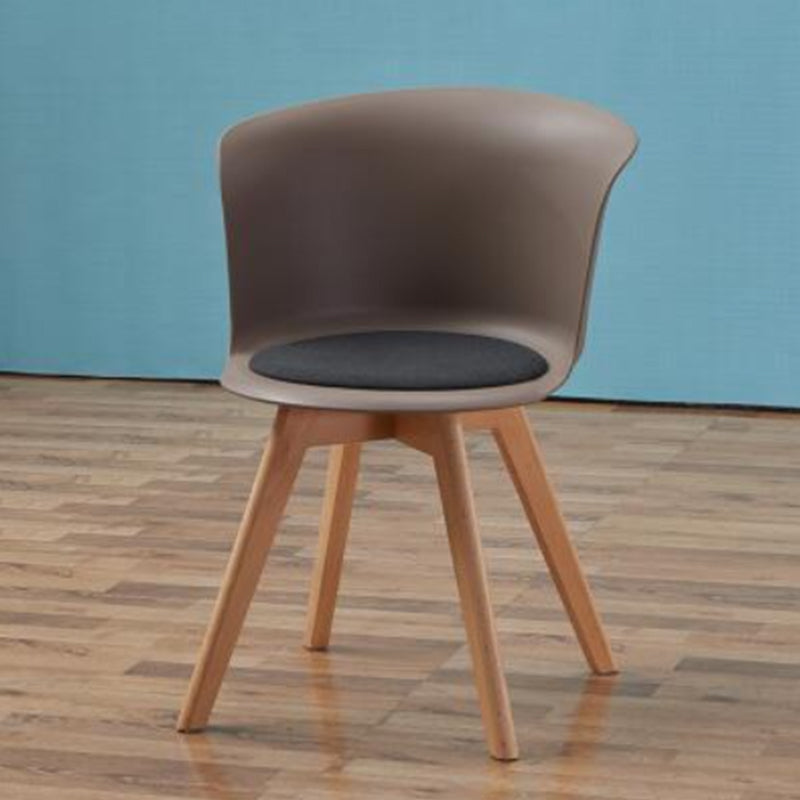 Contemporary Style Side Chair Oak Solid Wood Dining Side Chair