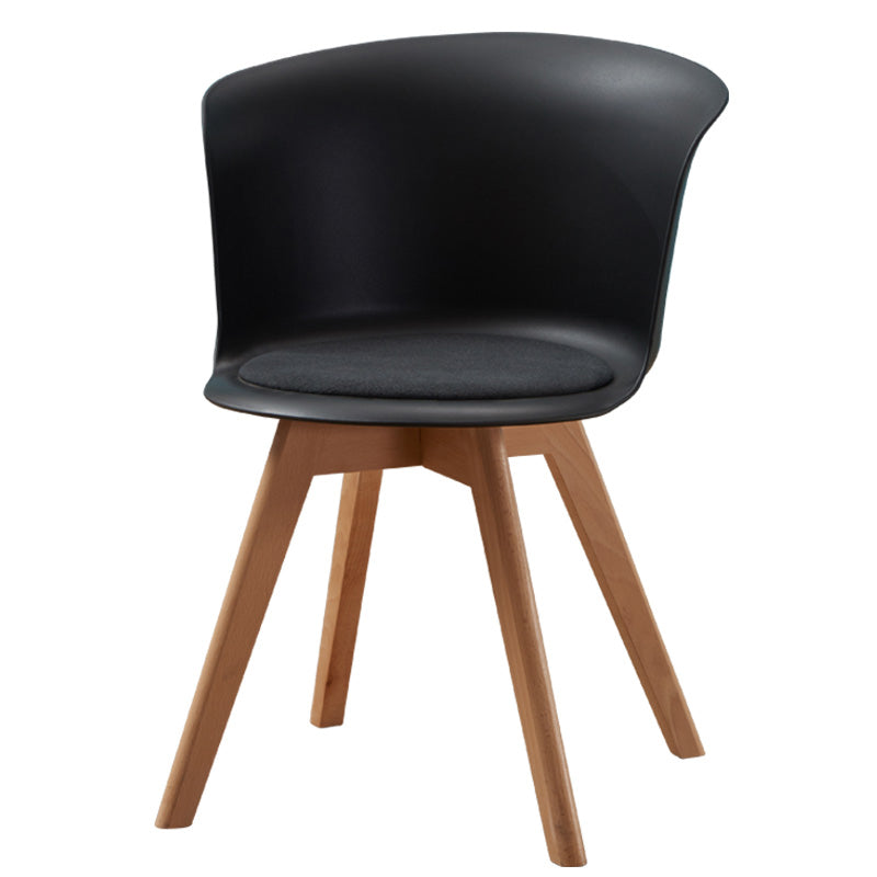 Contemporary Style Side Chair Oak Solid Wood Dining Side Chair