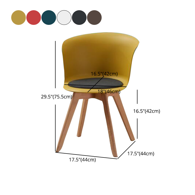 Contemporary Style Side Chair Oak Solid Wood Dining Side Chair