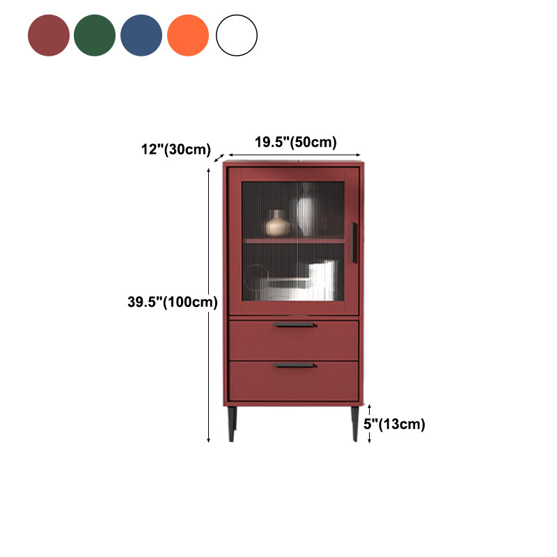 20-inch Length Minimalism Cupboard 2 Drawer and 1 Door Sideboard for Living Room