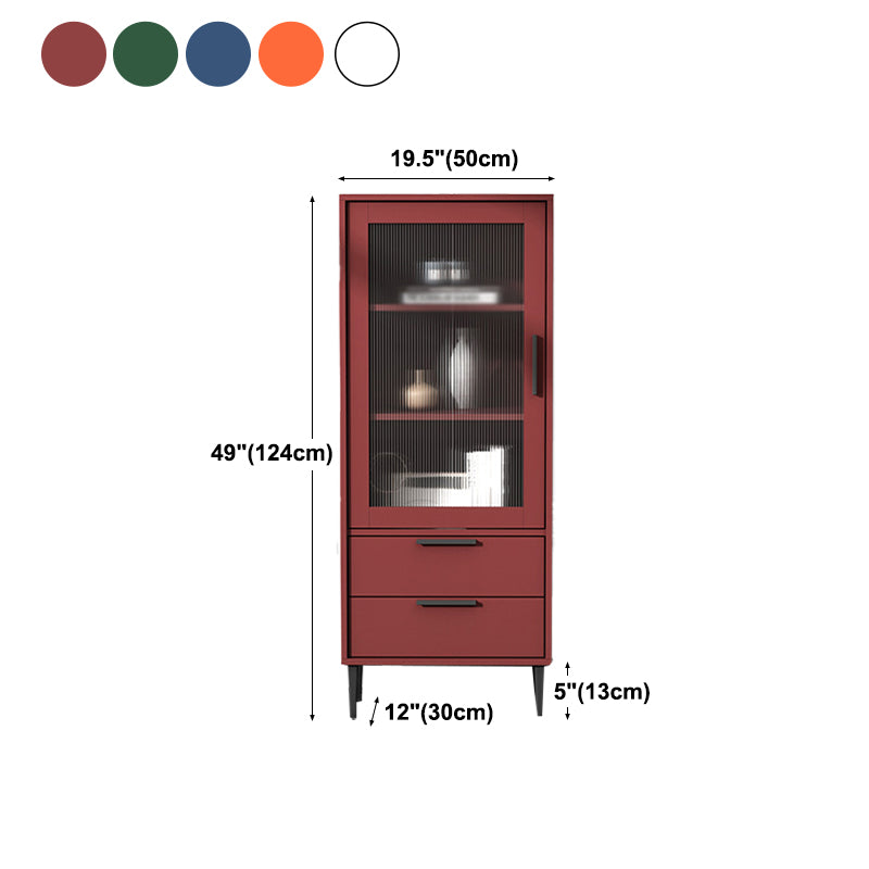 20-inch Length Minimalism Cupboard 2 Drawer and 1 Door Sideboard for Living Room