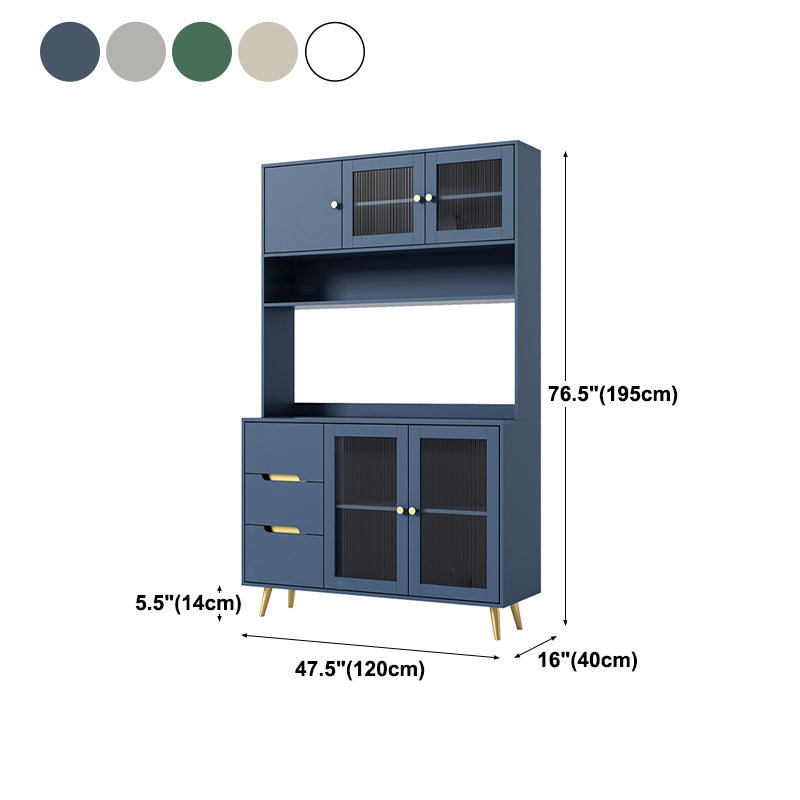 3 Drawer Sideboard Glam Style 78-inch Height Cupboard for Living Room