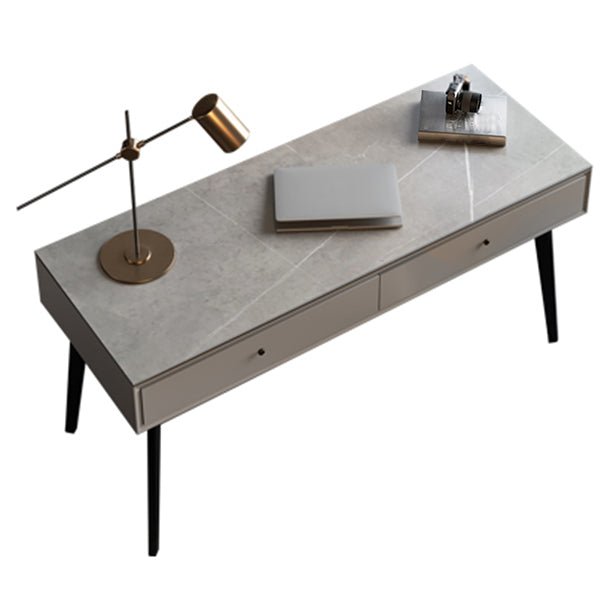 Industrial Style Writing Desk Rectangular Office Desk with Drawers