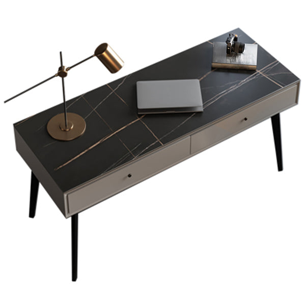 Industrial Style Writing Desk Rectangular Office Desk with Drawers