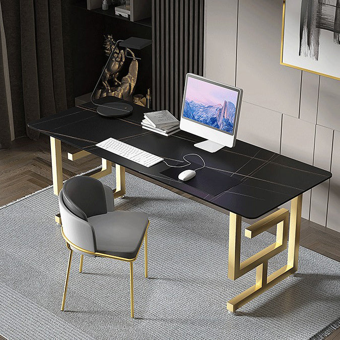 Rectangular Home Office Writing Desk Industrial Style Sled Office Desk