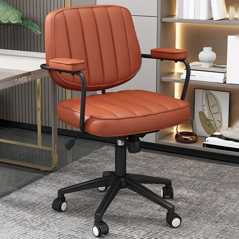 Faux Leather Task Chair Modern Adjustable Tilt Mechanism Office Chair