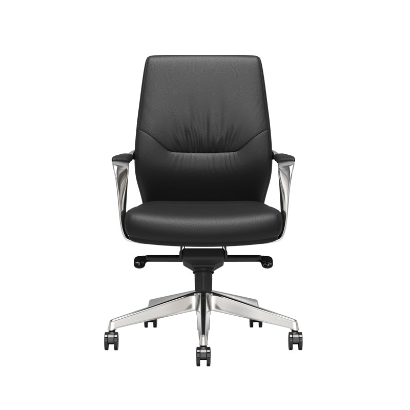 Contemporary Office Chair Lumbar Support No Distressing Fixed Arms Chair