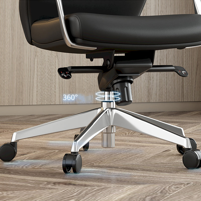 Contemporary Office Chair Lumbar Support No Distressing Fixed Arms Chair