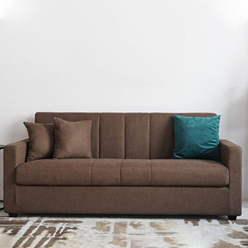 Contemporary Square Arm Slipcovered with Storage Cotton Seating