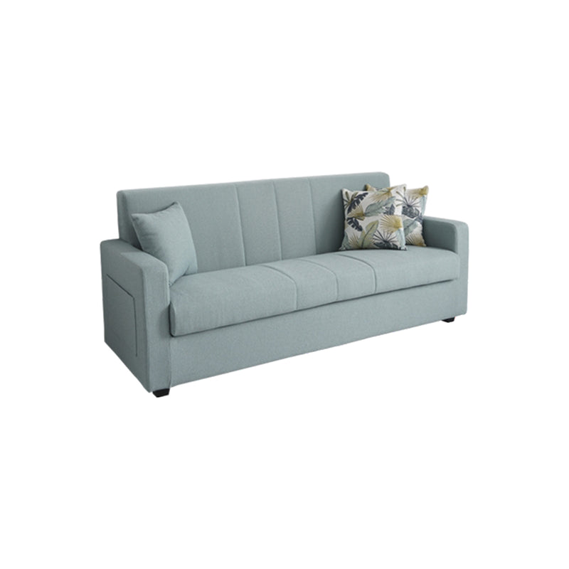 Contemporary Square Arm Slipcovered with Storage Cotton Seating