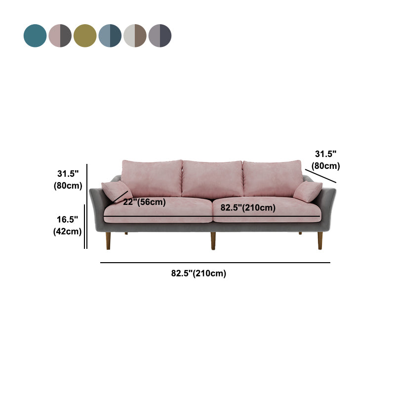 Contemporary Cushions Standard Sloped Arm Living Room 3-seater Sofa