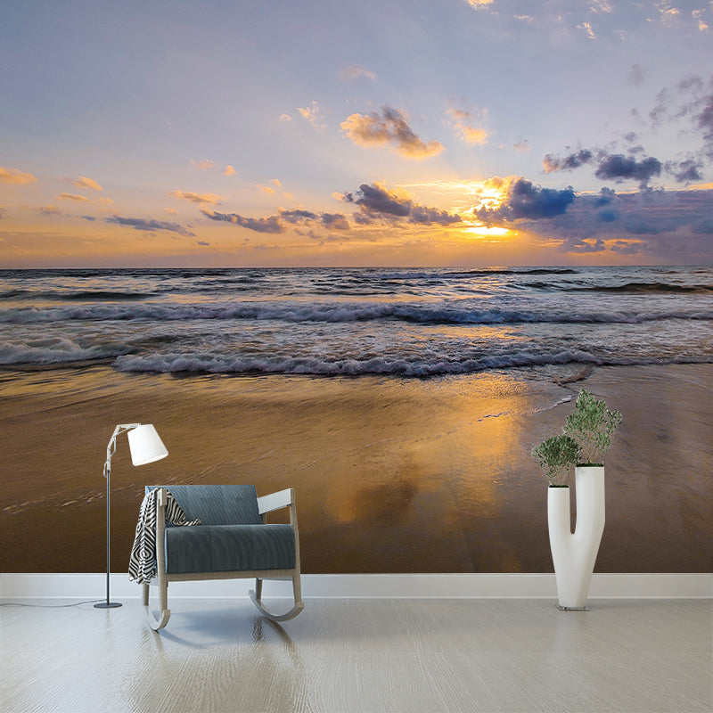 Sea Beach Photography Wallpaper Modern Living Room Wall Mural