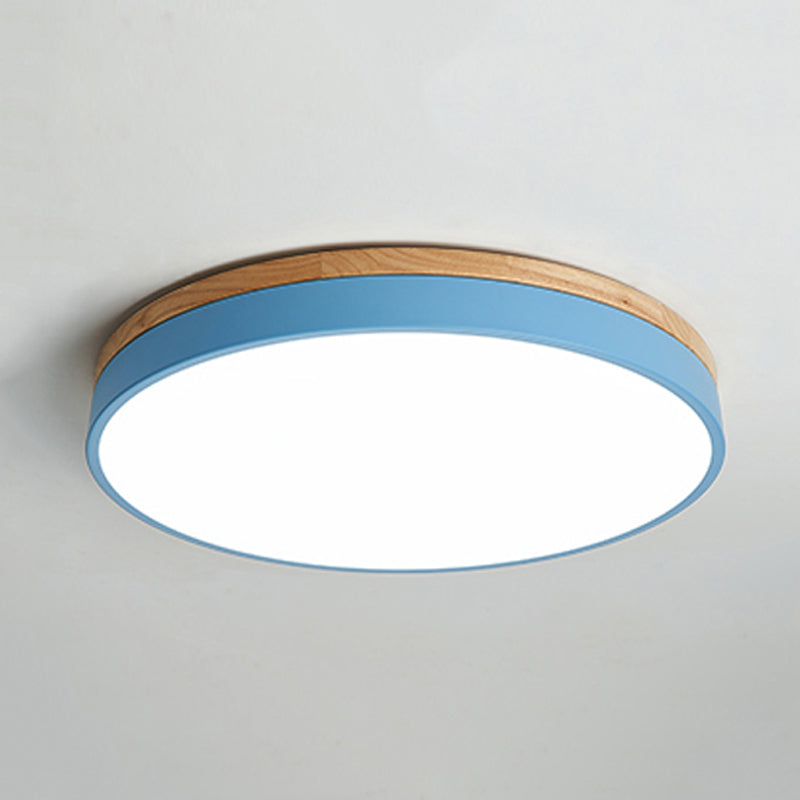 Round Modern Ceiling Light Fixture 1-Light LED Ceiling Lamp for Bedroom