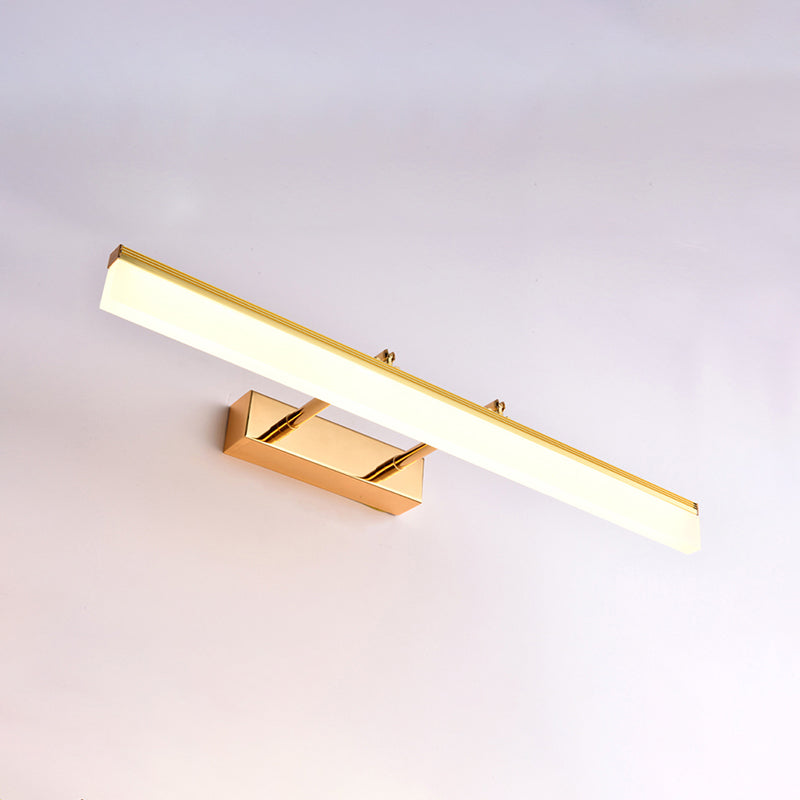 Metal Linear Wall Mount Lighting Modern 1 Light Swing Arm Mirror Wall Mount Light Fixture