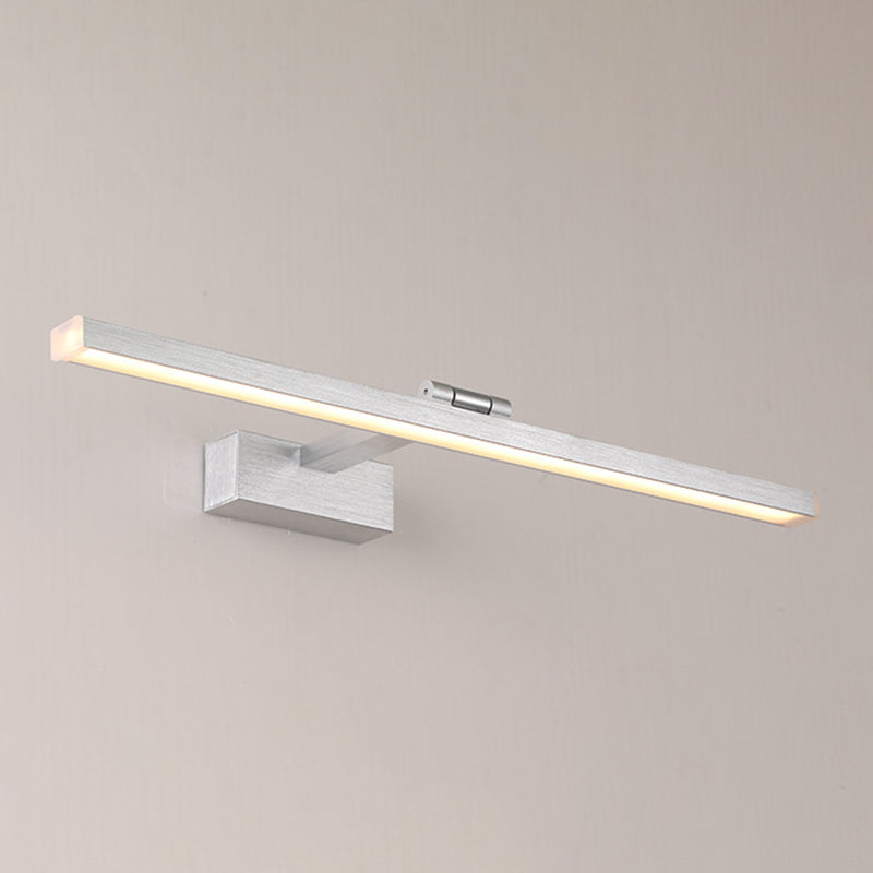 White Vanity Light Modern Minimalist Style Linear Wall Lamp for Bathroom