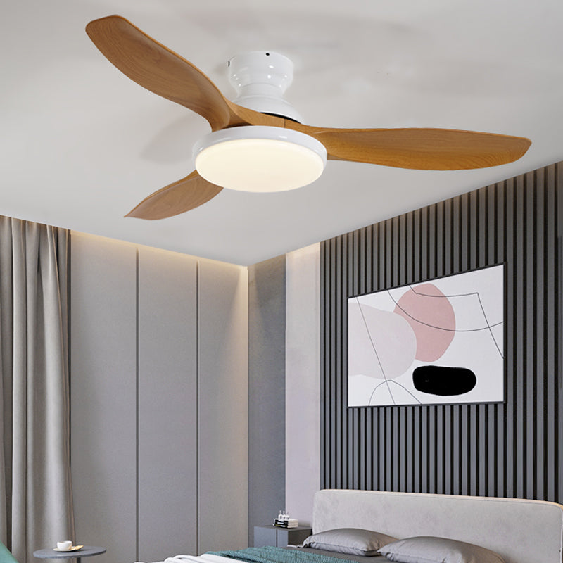 Kids Style Round Shape Ceiling Fan Light Metal Single Light LED Flush Light for Bedroom