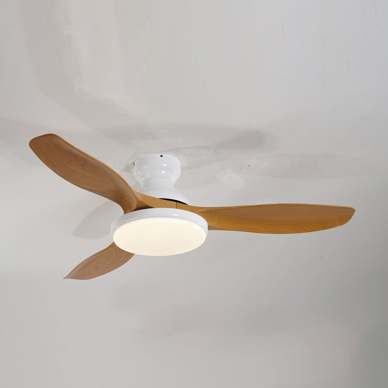 Kids Style Round Shape Ceiling Fan Light Metal Single Light LED Flush Light for Bedroom