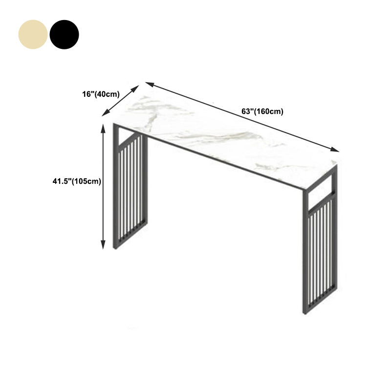 Indoor Bar Height Counter Height Table Modern Rectangle Marble Pub Table