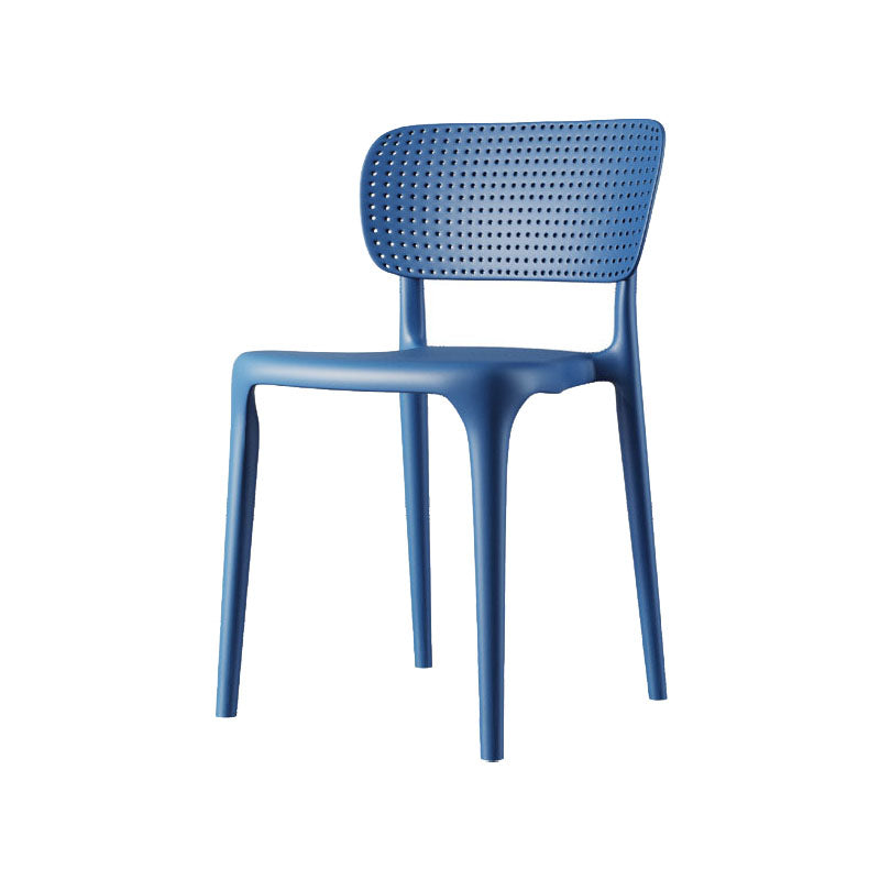 Contemporary Plastic Armless Chair Open Back Kitchen Room Chair