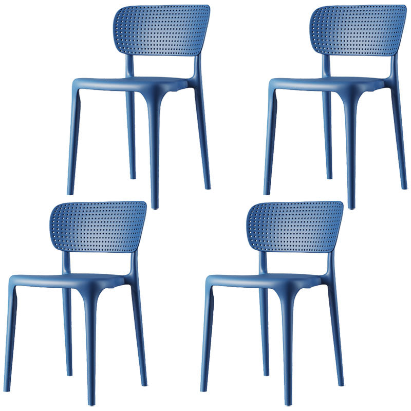 Contemporary Plastic Armless Chair Open Back Kitchen Room Chair