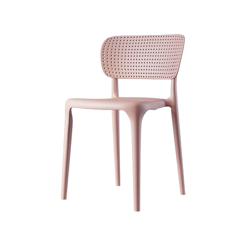 Contemporary Plastic Armless Chair Open Back Kitchen Room Chair