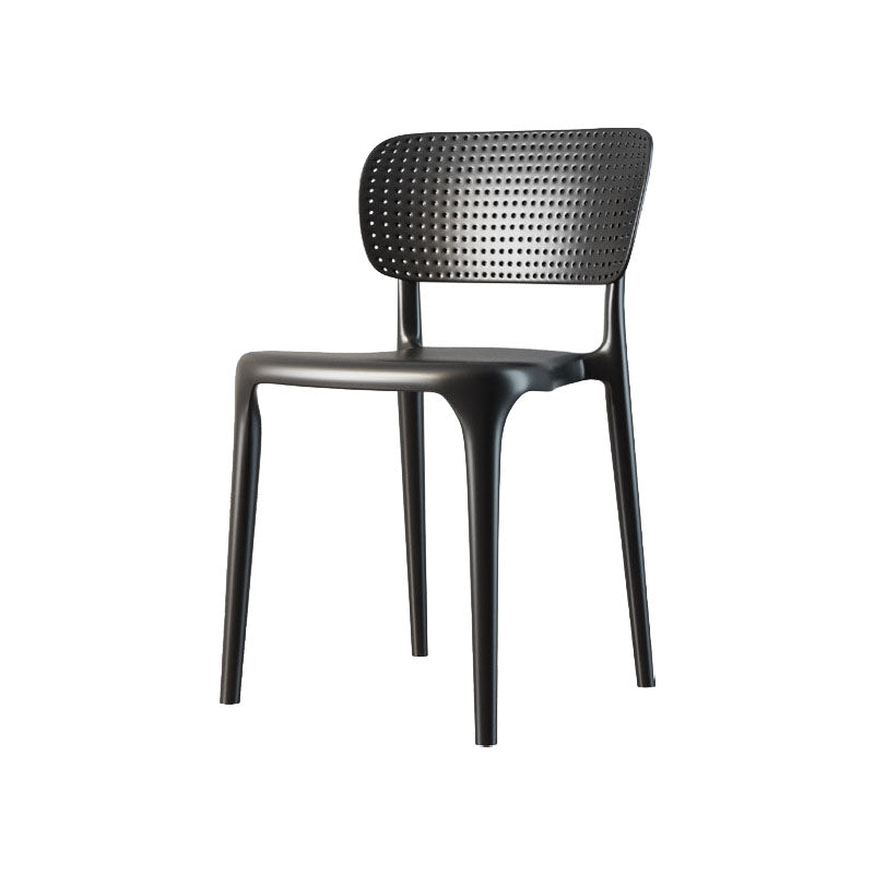 Contemporary Plastic Armless Chair Open Back Kitchen Room Chair