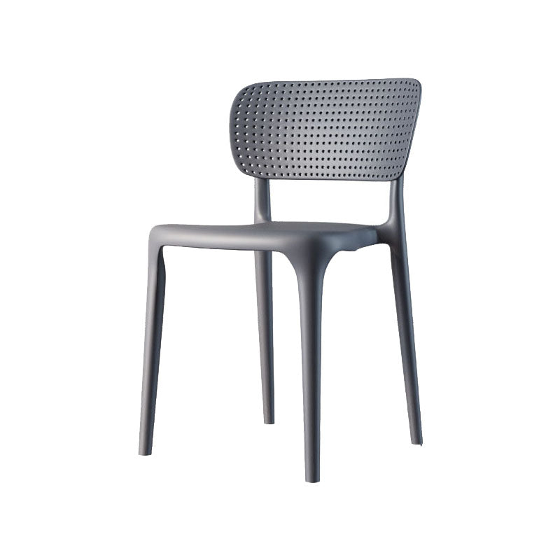 Contemporary Plastic Armless Chair Open Back Kitchen Room Chair