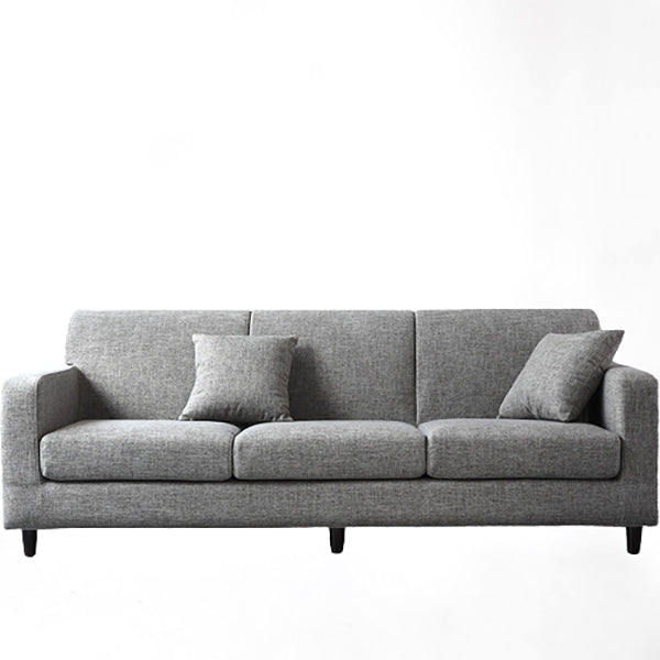 Linen Contemporary Square Arm Standard Sofa Washable Sofa for Living Room