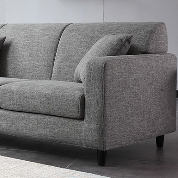 Linen Contemporary Square Arm Standard Sofa Washable Sofa for Living Room