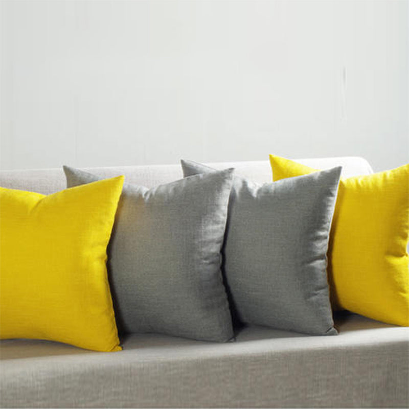 Modern Light-grey Pillows Top Seating Standard Square Arm Sofa