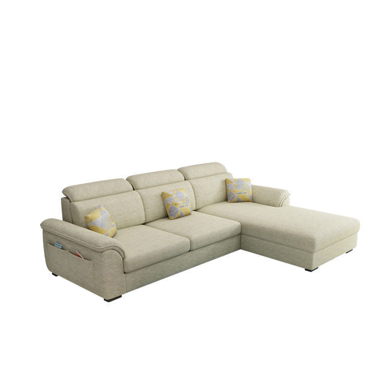 3-seater Sectional with Pillow Arm and Storage for Apartment