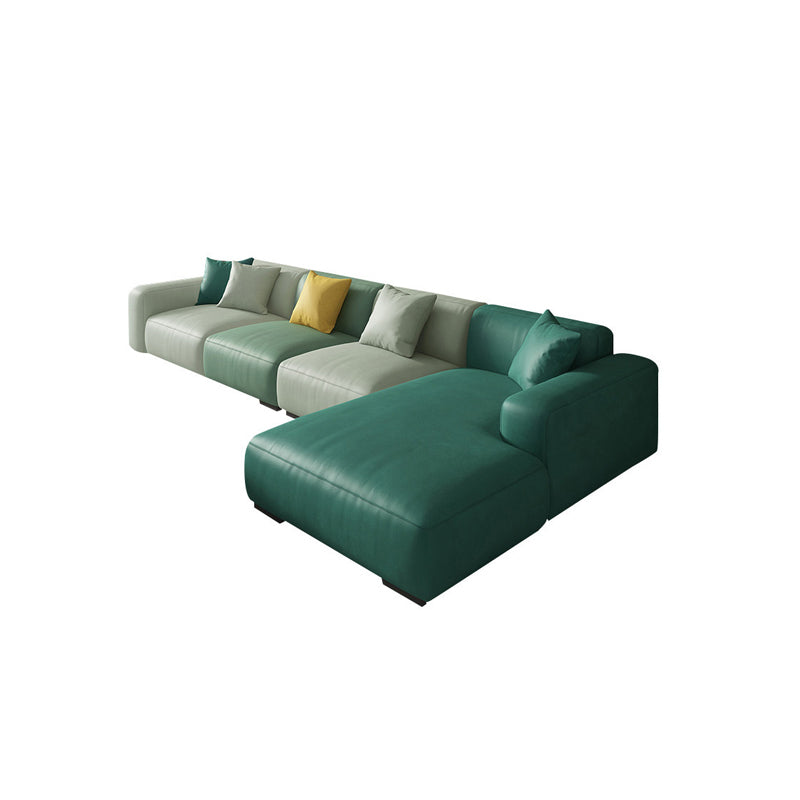 Contemporary Loose Back Sofa & Chaise 125.98*66.93*23.62 Recessed Arm Sofa