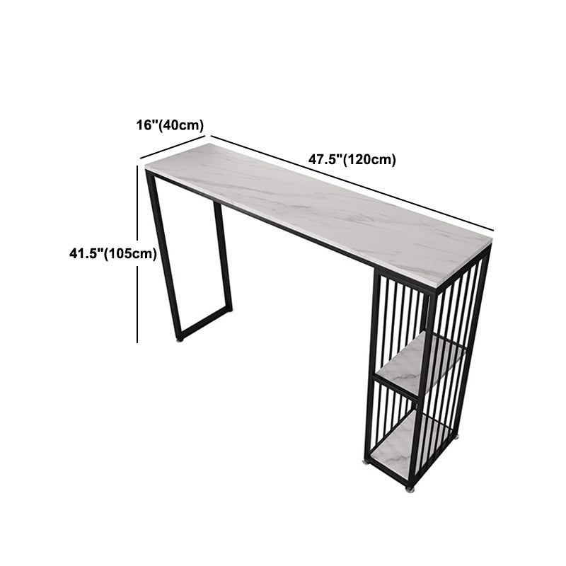 Modern Simple Counter Table 42-inch Height Artificial Marble Top Bar Table