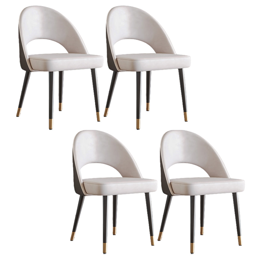 Contemporary Open Back Dining Chair Upholstered Side Chair for Dining Room