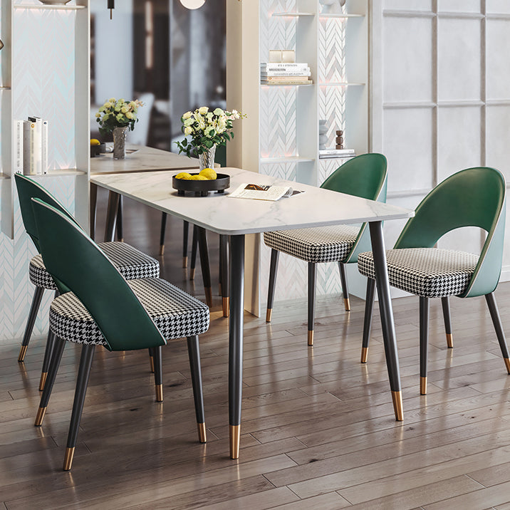 Contemporary Open Back Dining Chair Upholstered Side Chair for Dining Room