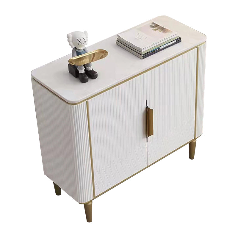 Glam Style Sideboard Artificial Marble Sideboard with Cabinet