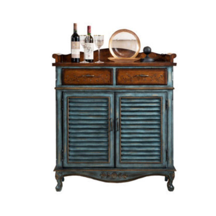 Modern Wood Dining Server with Drawers Antique Finish Sideboard for Kitchen