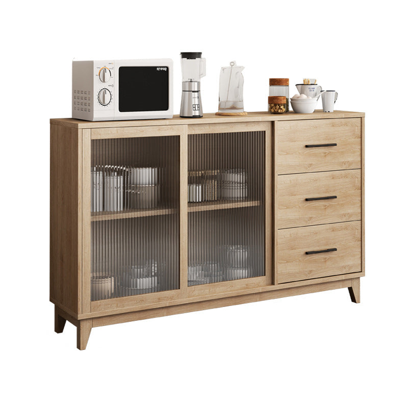 Contemporary Engineered Wood Sideboard Adjustable Shelving Sideboard