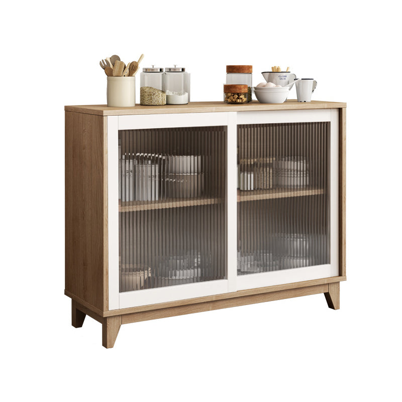 Contemporary Engineered Wood Sideboard Adjustable Shelving Sideboard