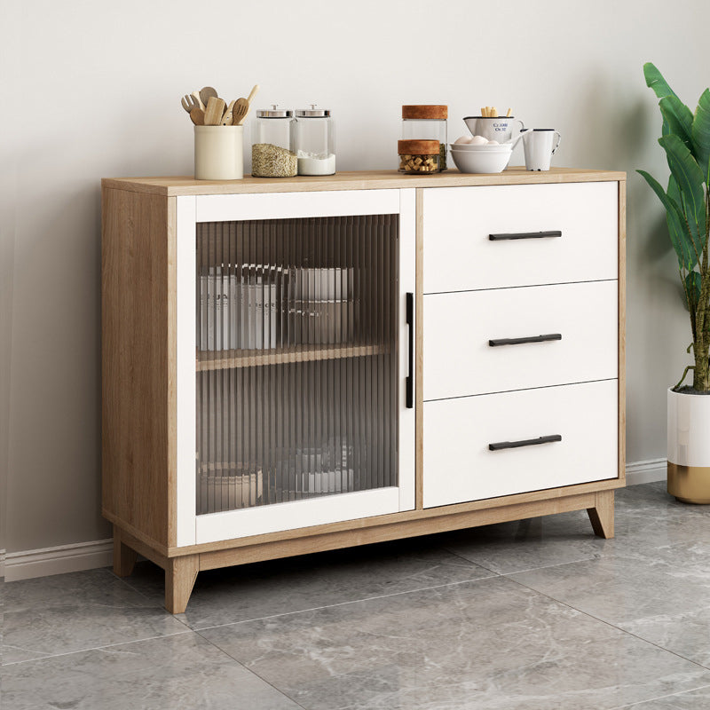 Contemporary Engineered Wood Sideboard Adjustable Shelving Sideboard