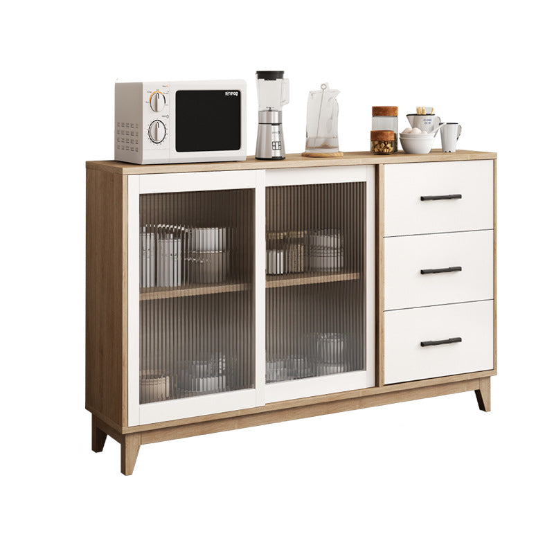 Contemporary Engineered Wood Sideboard Adjustable Shelving Sideboard