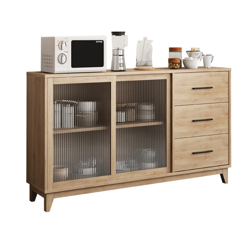 Contemporary Engineered Wood Sideboard Adjustable Shelving Sideboard